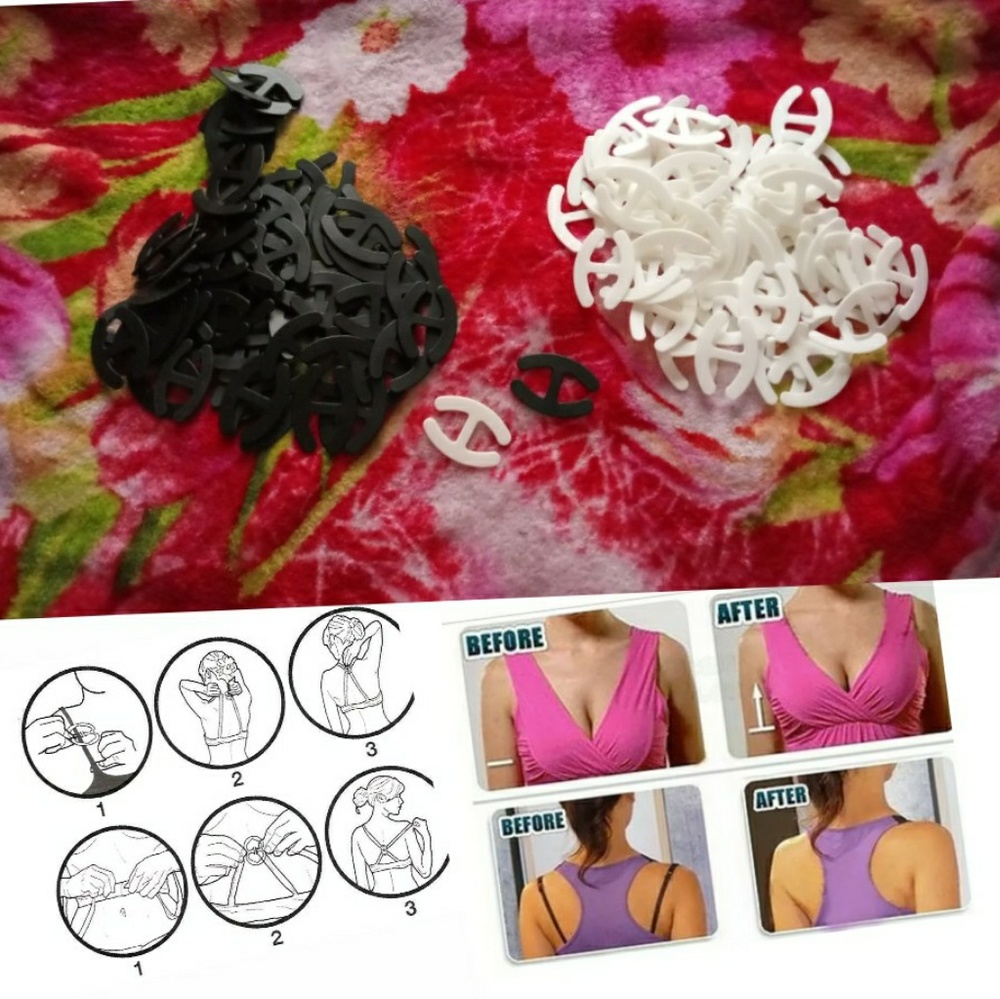 40pcs Breast Enhancer Bra Strap Concealer 2 Colors